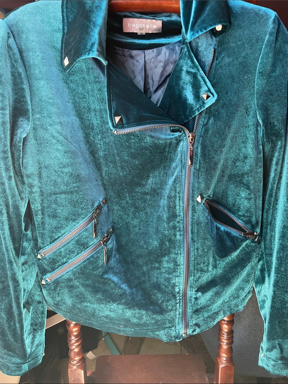 BAGATELLE VELVET MOTO JACKET